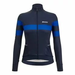 Maglia Santini Coral Bengal Manica Lunga Blu Marino Donna - Slim Fit