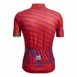 Santini Maglia UCI Road World Championships Wollongong 2022 Manica Corta Rosso Lilla - Classic Fit -Negozio online Maglie ciclismo Italia st ec94075ckevowl1 003