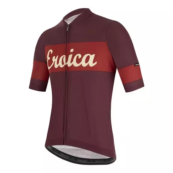 Completo Santini Eroica Ruby Bordeaux Nero 3 Completo Santini Eroica Ruby Bordeaux Nero - immagine 3