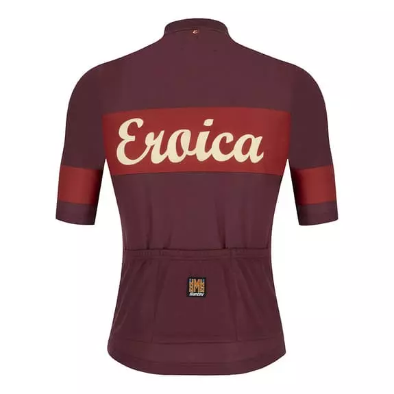 Completo Santini Eroica Ruby Bordeaux Nero 4 Completo Santini Eroica Ruby Bordeaux Nero - immagine 4