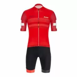 Completo Santini UCI Varese 1951 Rosso Nero