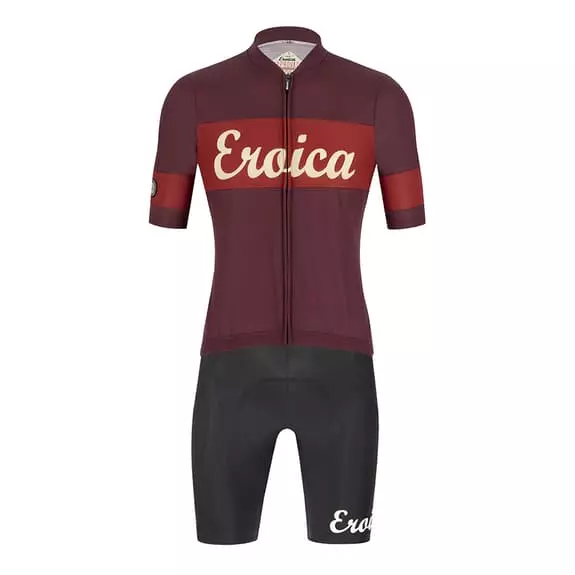 Completo Santini Eroica Ruby Bordeaux Nero 1 Completo Santini Eroica Ruby Bordeaux Nero