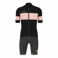 Completo Santini Eroica Gazza Nero Rosa