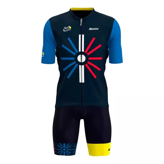 Santini Completo Tour De France 2023 Trionfo Blu 1 Santini Completo Tour De France 2023 Trionfo Blu
