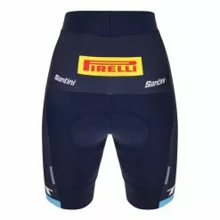 Santini Pantaloncini Trek-Segafredo 2023Fan Line Bianco Blu Donna -Negozio online Maglie ciclismo Italia st re055pro23ts nt 003
