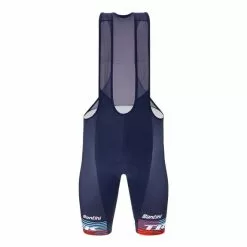 Santini Salopette Trek Factory Racing XC 2023 Fan Line Blu Rosso