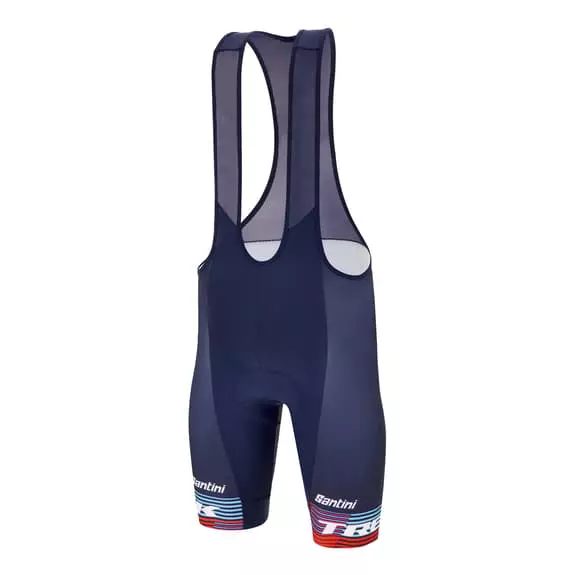 Santini Salopette Trek Factory Racing XC 2023 Fan Line Blu Rosso 2 Santini Salopette Trek Factory Racing XC 2023 Fan Line Blu Rosso - immagine 2