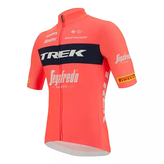 Santini Completo Trek-Segafredo 2022 Fan Line Rosso Granatina Nero - Classic Fit 3 Santini Completo Trek-Segafredo 2022 Fan Line Rosso Granatina Nero - Classic Fit - immagine 3