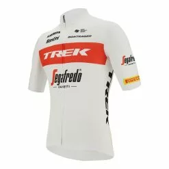 Santini Completo Trek-Segafredo 2022 Fan Line Bianco Rosso - Classic Fit -Negozio online Maglie ciclismo Italia st re94075c22ts rs 002
