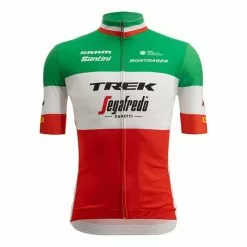 Santini Maglia Trek-Segafredo 2022 Italian Champion Fan Line Manica Corta - Classic Fit