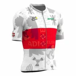 Santini Maglia Tour De Francia 2023 Grand Départ País Vasco Manica Corta Bianco Rosso - Taglio Classic -Negozio online Maglie ciclismo Italia st re94075cgdc3tdf 004