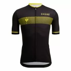 Santini Maglia Tour De France 2022 Manica Corta Nero Giallo - Classic Fit