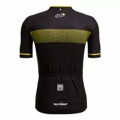Santini Maglia Tour De France 2022 Manica Corta Nero Giallo - Classic Fit -Negozio online Maglie ciclismo Italia st re94075cydots2tdf 003