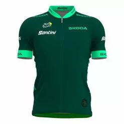 Santini Maglia Verde Tour De France 2023 Leader Classifica A Punti Manica Corta - Sleek Fit