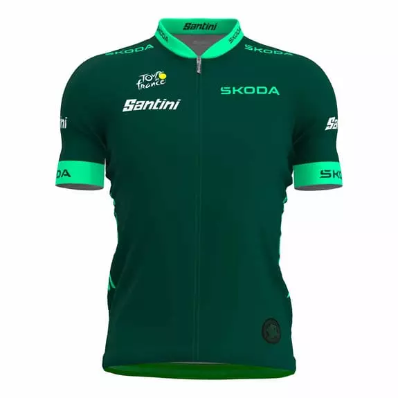 Santini Maglia Verde Tour De France 2023 Leader Classifica A Punti Manica Corta - Sleek Fit 1 Santini Maglia Verde Tour De France 2023 Leader Classifica A Punti Manica Corta - Sleek Fit