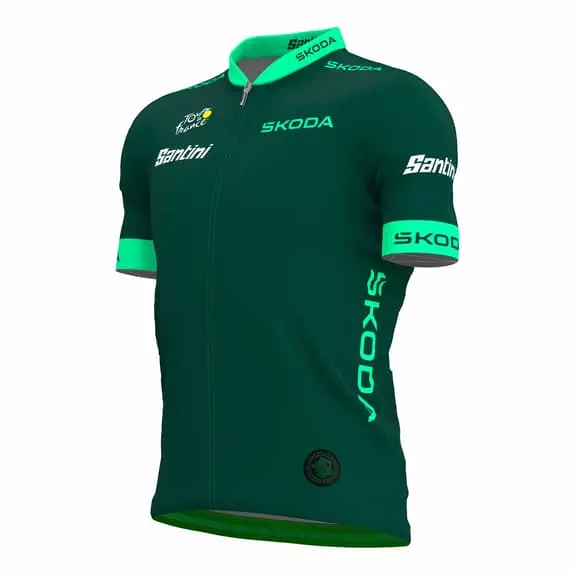 Santini Maglia Verde Tour De France 2023 Leader Classifica A Punti Manica Corta - Sleek Fit 2 Santini Maglia Verde Tour De France 2023 Leader Classifica A Punti Manica Corta - Sleek Fit - immagine 2