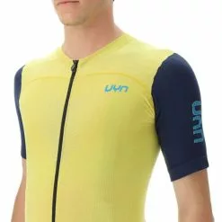 Unleash Your Nature Maglia UYN Biking Garda Manica Corta Verde Lime Blu -Negozio online Maglie ciclismo Italia uyn o102290 y234 004