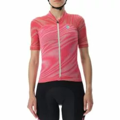 Unleash Your Nature Maglia UYN Biking Wave Manica Corta Rosso Donna