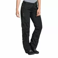Pantaloni Lunghi Vaude Yaras Rain Zip III Nero Donna -Negozio online Maglie ciclismo Italia vu 41447 010 2