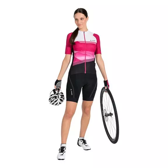 Maglia Vaude Majura Tricot II Manica Corta Rosa Nero Bianco Donna 3 Maglia Vaude Majura Tricot II Manica Corta Rosa Nero Bianco Donna - immagine 3