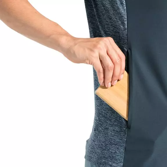 Maglia Vaude Qimsa Wind Manica Corta Blu Grigio Donna 4 Maglia Vaude Qimsa Wind Manica Corta Blu Grigio Donna - immagine 4