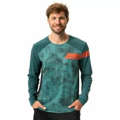 Maglia Vaude Moab PRO Manica Lunga Verde Azzurrino Rosso -Negozio online Maglie ciclismo Italia vu 43228 371 003