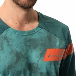 Maglia Vaude Moab PRO Manica Lunga Verde Azzurrino Rosso -Negozio online Maglie ciclismo Italia vu 43228 371 006